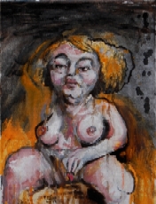 "Rouquine des enfers", peinture de Frédéric Hégo